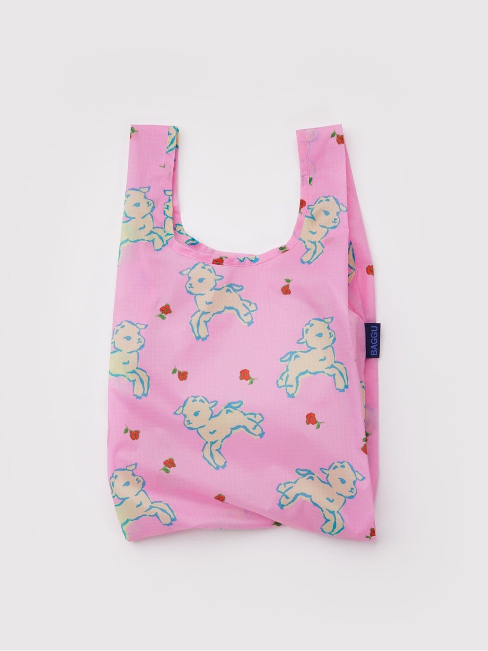 BAGGU Pink Lamb Print Kids Tote